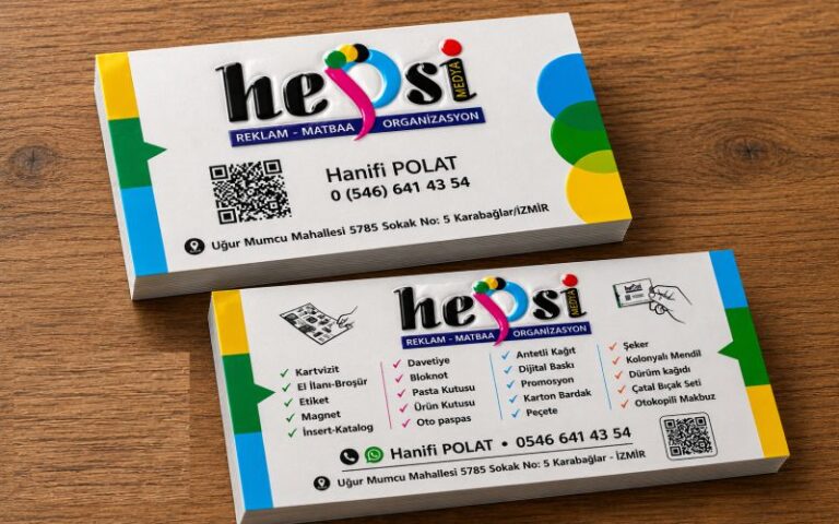 kartvizit çift yönlü kuşe laklı
