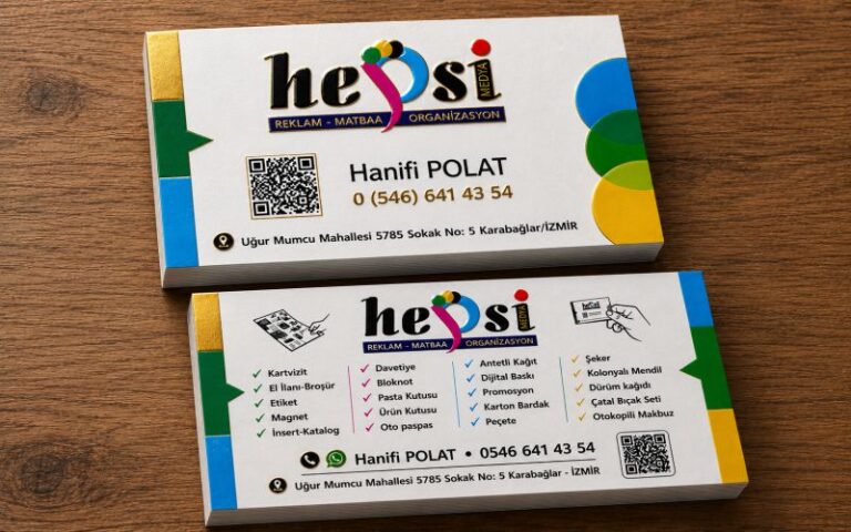 kartvizit sıvama laklı yaldızlı